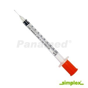 Simplex Insulin Syringe W/ Needle 1cc 